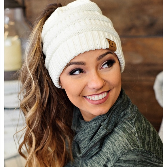 CC Boutique Accessories - CC Ponytail Beanie